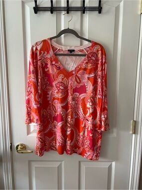 Talbots Paisley Top